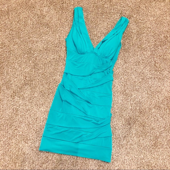 Emerald Sundae Dresses & Skirts - Blue Pleated Bodycon Dress Emerald Sundae Dresses & Skirts - Blue Pleated Bodycon Dress